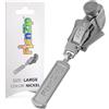 FixnZip Cursore di Ricambio per Cerniere Lampo, in Nickel, Grande