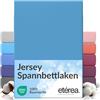 etérea Himmlische Qualität etérea Jersey lenzuolo con angoli 180x200-200x200 cm Azzurro Epaisseur 15-25 cm - 100% Cotone - Oekotex materasso Letto copripiumino - lenzuola 180x200cm - 200x200cm Blu