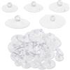 Swpeet 80 pezzi 5 misure 2,54 cm 6/5 7/5 8/5 9/5 Kit assortimento ventose trasparenti, connettori per doccia in gomma anti-collisione con cuscinetti di supporto senza ganci