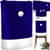 KESSER® Set di 6 coprisedie natalizie, cappello da Babbo Natale, decorazioni per sedie con design natalizio
