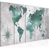 Runa Art Quadri Moderni Mappamondo 150 x 60 cm Soggiorno Grande Marrone Sala Da Pranzo 026056c