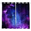 Loussiesd Tende per finestra, a tema galassia/spazio/cosmo/via lattea/cielo stellato, per bambini, ragazzi e ragazze, ultra morbide, colore: blu/viola, 2 pannelli, 116,8 x 182,8 cm (larghezza x lunghezza)