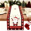 Kahaybeall Runner Natalizio da Tavolo Rosso 40x140cm, Runner Rosso Natalizio, Elegante Runner Tavola Natalizio con Babbo Natale, Tovaglia Rossa Natalizia per Decorazioni Festive per Festività e Cene di Natale