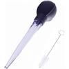 Wxinsheng Siringa per Arrosti in Silicone Alimentare,Spazzola per Pulizia Inclusa,Strumento per Barbecue e Marinatura di Carne Doppia Scala ml/oz,Lavabile in Lavastoviglie,30 cm