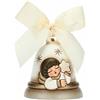 THUN - Limited Edition 2022 - Campanella Bianca in Ceramica Decorata a Mano con Iconico Angelo con Stella - Idea Regalo Natale 2022 - ø 7 cm, 8 cm h