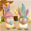 Oneshlee Piccoli Gnomi Pasquali, Gnomi Pasqua Con Led, Decorazioni Pasqua Per La Casa Tavola, Addobbi Coniglio Con Uovo Di Pasqua, Svedese Scandinavi Gnomo Peluche, Gnomi Natalizi Luminosi, Pasqua Regali (C)