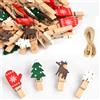 ZDQC 100 Pezzi Mollette Legno Natale,Clip Legno Natale,Mollette per Albero di Natale