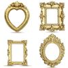 Ouligay 12 Mini Cornici Portafoto Oro Vintage Piccola Resina Cornice Portafoto Vintage Picture Frame Mini Gold Picture Photo Frame per Parete, Tavolo, Scaffale