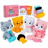Fortuning's JDS Set di 4 pezzi per gatti all'uncinetto per principianti, kit completo per gatti all'uncinetto con gancio di filo, aghi passo dopo passo, set all'uncinetto per principianti