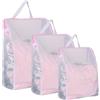 Sztqqing 3 Sacchetti lavatrice biancheria da viaggio con manici per la biancheria riutilizzabili per biancheria intima sensibile maglioni (rosa, blu) (rosa)