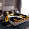 Loussiesd Set di lenzuola con teschi Sunfloral e teschio con girasole e farfalle, set di lenzuola con teschio gotico con tasca profonda lenzuolo con angoli e e set di biancheria dasingolo con 1 federa
