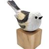 TALKLEK Statuette di uccelli in legno intagliate a mano, piccola statua per la decorazione domestica, regalo per gli amanti degli uccelli (cincia dalla coda lunga)