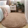 Treer Tappeto Ovale Salotto Moderno Pelo Corto Lavabile Morbido Tappeti per Soggiorno Tappeti per Interni Morbidi Tappeti, per Divano Camera da Letto Home Decor (Cammello,60x120cm)