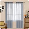 GAIFNAG Tende per Interni Tende Moderne 100 x 190 cm Lino Naturale, Sole Antimosche Lavabile Regolabile Tende Corte Tende Oscuranti per Camera da Letto Salotto, Grigio Chiaro