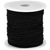 Jinlaili 0.8mm Filo di Perline Elastico, Filo Gioielli, Cordino Elastico Rotondo, Corda Stretch, Bobina di Filo Elastico per Cucire Perline Gioielli Bracciali Fai da Te Artigianato (Nero)