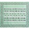 Seamar Copritutto Grande Fish Sabbiato Copriletto 210x240 cm Copri divano Etnico 100% Cotone Senza Frange Telo Mare Antisabbia (Lime)