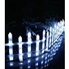 NLIGHTING® Recinto Luminoso in PVC Cancelletto Staccionata Luminosa LED di Protezione per Cani Gatti Bambini Albero di Natale Presepe Giardino BIANCO 3METRI