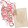 NAKLEO Stencil per Pittura di Natale, 59x95cm Buon Natale, Modelli Natalizi Plastica e Riutilizzabili, Spruzzare Neve Artificiale, Disegno DIY Decorazione Finestra Pareti Porta Legno Carte