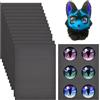 NBEADS 14 Pz Rete in Plastica PVC Nero, 30x22cm Custom Fursuit Eye Mesh Impermeabile Stampabile per Costumi Pelosi, Giochi di Ruolo, Tute da Pelliccia, Sculture, Artigianato, Foro: 0.5mm