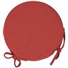 ARKETICOM Pack 4 Cuscini per Sedia Rotondi con Lacci e Cerniera Artigianali cm 40x3 (Rosso)