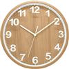 ALEENFOON Orologio da parete al quarzo da 25 cm, moderno, silenzioso, senza ticchettio, orologio da tavolo per soggiorno, camera da letto, ufficio, cucina, interni, bambini (legno 2)