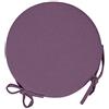 ARKETICOM Pack 4 Cuscini per Sedia Rotondi con Lacci e Cerniera Artigianali cm 40x3 (Viola)