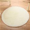 Treer Shaggy Tappeto a Pelo Lungo Tondo, Morbido per Soggiorno Home Room Decor Tappetino da Posizionare ai Piedi del Divano del Letto Tappetini Yoga Peloso Antiscivolo (Bianca,100cm)