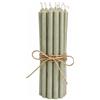 ukiyo Confezione da 12 candele sottili, altezza: 20 cm, diametro: 1,3 cm (verde | Candela sottile durata 2,5 ore Natale Avvento compleanno matrimonio