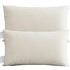 Miecoae Coppia di Federe Cotone, Set di 2 Tessuti per Cuscino Letto, Chiusura a Busta, Tinta Unita, Misura Standard 50x70 60x80 CM Copricuscino Divano(O10,80x60cm Set of 2)