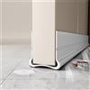Noeborty Paraspifferi per porte, 93 cm, 2025, paraspifferi con doppia guarnizione, autoadesivo, guarnizione per porta, isolamento della porta, tappo antivento (bianco, 93 cm)