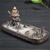 Loopunk Brucia incenso a Cono in Ceramica, Incense Burner in Ceramica, Porta Incenso a Cascata, Home Dragon Backflow incense Burner, Artigianato Supporto Incenso, Ornamento, Motivo: Drago