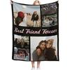 Mraxovid Coperte personalizzate con foto Coperta dell'amicizia personalizzata con immagini regali regalo di compleanno per moglie, marito, fidanzata, fidanzato, 150 x 200 cm