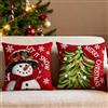 WEITAPYT 2 PCS Natale Federe Cuscini, Fodere per Cuscini Natale, Cuscino Natalizio, Natales Federe Cuscino 45 X 45, Decorazioni Natalizie Adatte A Camere da Letto, Divani E Letti/A