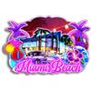 Quwsne Magnete da frigorifero Miami Beach Florida Stati Uniti Magnete da frigorifero souvenir da viaggio in città regali turistici 3D classici punti di riferimento artigianali fatti a mano decorazione