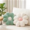 FSRONGXI 2 pz Cuscini con Fiori di Margherita Verde Salvia Cuscini Decorativi, Graziosi Cuscini con Fiori Cuscini da Pavimento per Camera da Letto Divano Sedia Decorazione (Verde e Bianco, 38x38cm)