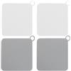JCKD 4 pezzi copertura per scarico a pavimento in silicone a prova di odori, copertura per scarico doccia, guarnizione per scarico a pavimento per cucina, copertura quadrata per bagno (2 colori)