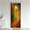 Odot Tende Oscuranti per Porta con Occhielli, Motivo Foresta Tenda Divisoria per Stanza Tende con Occhielli per Interni Tenda Porta Isolamento Termico (120x180cm,Albero di Acero)