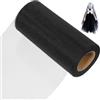WINOMO Rotolo di Tulle Tulle mestiere Fai da Te per Banchetti Matrimonio 22 * 15cm (Nero)