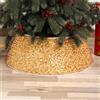 Odot Copri Base per Albero di Natale, Base Decorativo Anello Gonna, Copertura dell'albero di Natale Ornamenti per Decorazioni per Feste a Casa delle Vacanze (55x72x18cm, Oro)