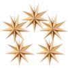 EASY JOY Stella di carta, 5 pezzi, 29 cm, decorazione per feste, in legno 3D, decorazione natalizia, per finestre, stelle pieghevoli da appendere
