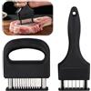 Aohyue Batticarne Acciaio Inox 48 e 16 Lame Ultra Affilate, Inteneritori per Carne Professionali, Perfetti per Manzo, Pollo, Maiale e Pesce, Lavabili in Lavastoviglie - Nero