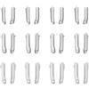 QUARKZMAN Kit di Chiusura per Riparazione Cerniera Doppia Aperta, Perni di Inserimento #3#5#8 per Cerniere di Separazione Bidirezionali per Cappotti (Bianco Oro, 12 Pezzi)