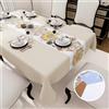 HiBeauty PRO Tovaglia rettangolare, 100 x 140 cm, Boemia Crema, impermeabile, tovaglia per interni ed esterni, per sala da pranzo, giardino e campeggio