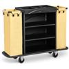 Uniprodo Carrello Biancheria Hotel Carrello di Servizio ai Piani UNICLEAN 142B (150 kg, 2 Sacchi Biancheria)