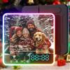 witfox Magnete da Frigorifero con Musica - Calamita Personalizzata con Fascia LED e Orologio, Targa Spotify Personalizzata per Coppie, Amici e Famiglia, Music Frigo Magnet con Foto e Canzone Spotify