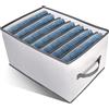 AiQInu Organizer Armadio Salvaspazio,Organizer Vestiti Armadio Pieghevoli con 7 Scomparti, Organizer Cassetti Armadio per Pantaloni, Jeans, Biancheria Intima, Magliette