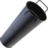 BLULILY Portaombrelli in metallo per portaombrelli, vaso decorativo per casa, soggiorno, ufficio, circa 7,5 x 25,5 cm, nero