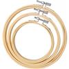 Funngy Telaio Ricamo,3 PCS Telaio da Ricamo in bambù Regolabile Cerchio Rotondo per Punto Croce Punch Needle e Tessitura Kit Completo Telai in Legno per Cucito a Mano Artigianato e Progetti Fai da Te