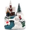 Glac Store Giostrina Villaggio di Natale Scenario Natalizio Castello in Movimento con Luci e Musica Suoni Animato Decorazione vari modelli (Chiesa Babbo Slitta)