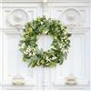 EHIOG Ghirlanda di Eucalipto Artificiale, 40cm ghirlanda di fiori artificiali, ghirlanda di porte anteriori, per la primavera, per interni ed esterni, caffè, decorazione da giardino